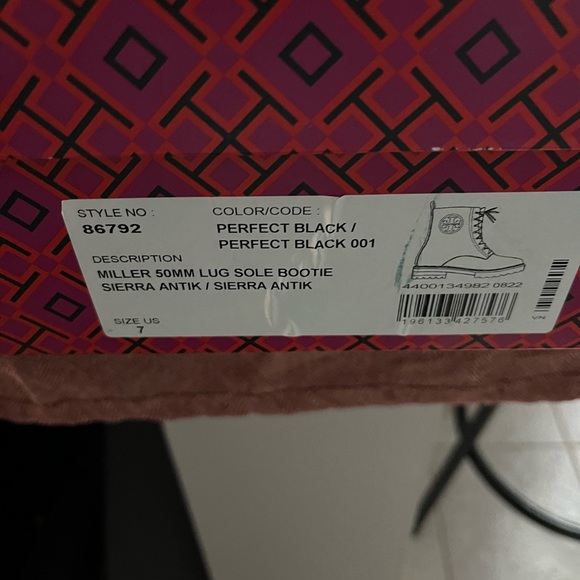 Tory Burch perfect black lug sole bootie - Picture 7 of 9